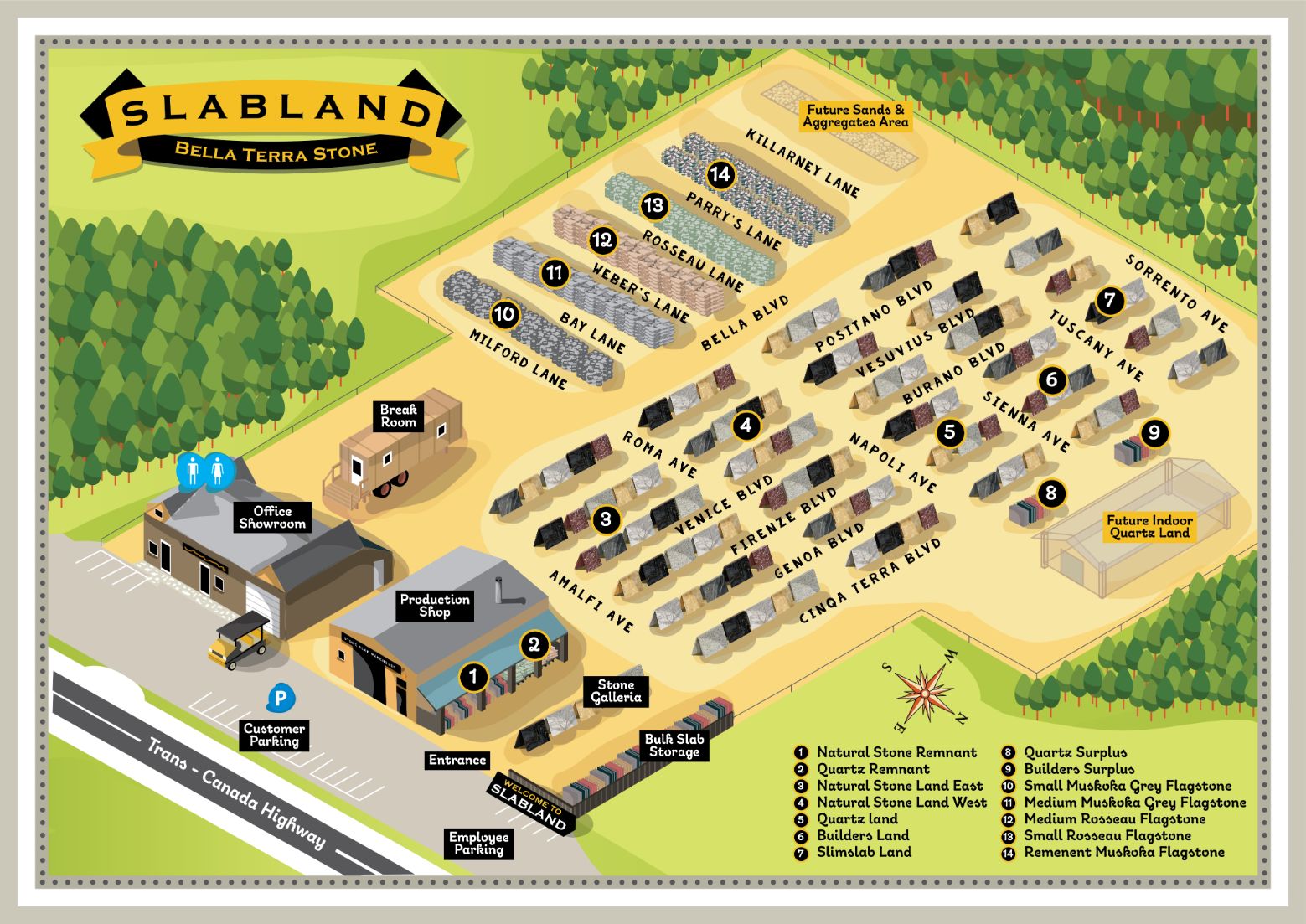 Slabland Map